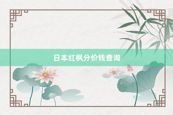 日本红枫分价钱查询