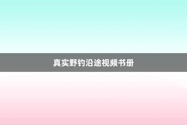 真实野钓沿途视频书册